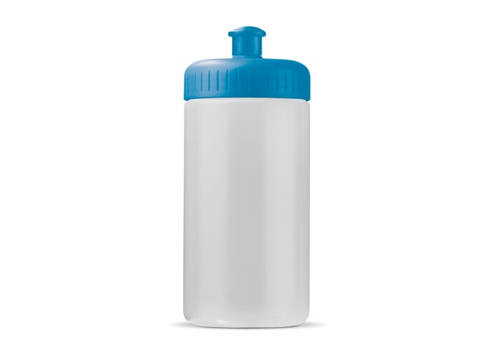 Bidon de sport personnalisable bioplastique 500ml Transparent Bleu clair